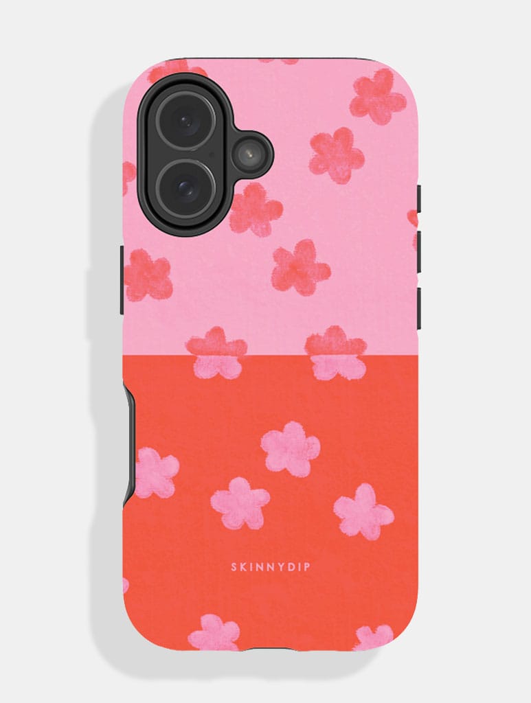 Blossom and Coral Two-Tone Flower Ultra Protective iPhone Case Phone Cases Skinnydip London