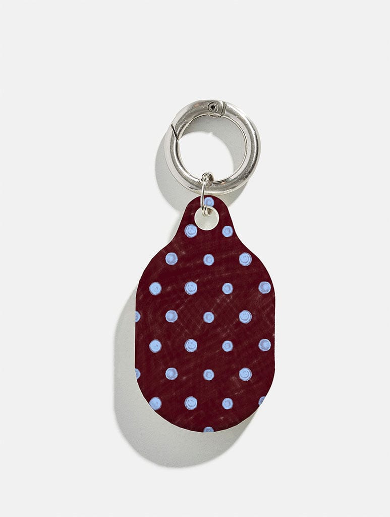 Blue and Brown Painted Polka Dot AirTag Case in Gloss AirTags Skinnydip London