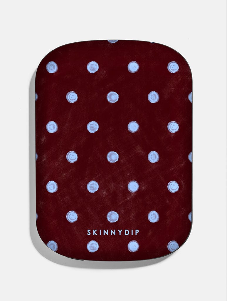 Blue and Brown Painted Polka Dot Portable Magsafe Charger Portable Chargers Skinnydip London
