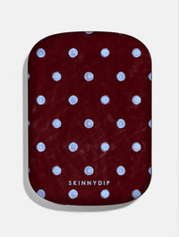 Blue and Brown Painted Polka Dot Portable Magsafe Charger Portable Chargers Skinnydip London