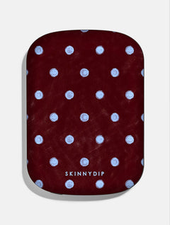 Blue and Brown Painted Polka Dot Portable Magsafe Charger Portable Chargers Skinnydip London