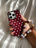 Blue And Brown Painted Polka Dot Ultra Protective iPhone Case Phone Cases Skinnydip London
