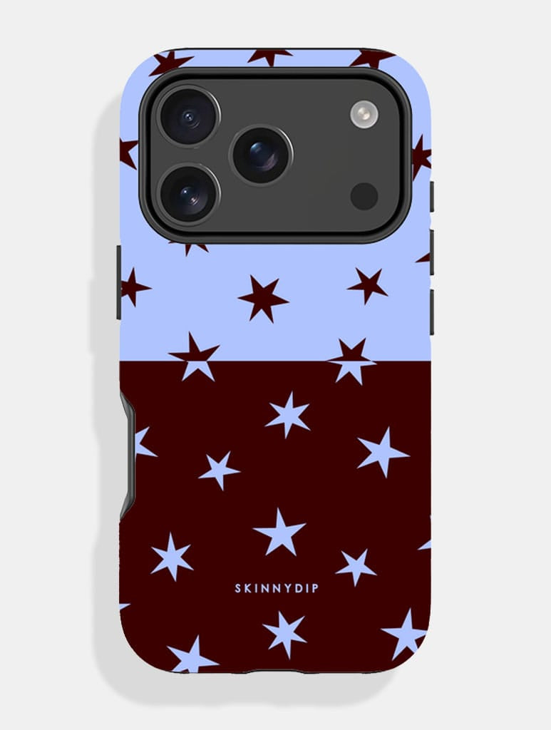 Blue And Brown Two Tone Star Ultra Protective iPhone Case Phone Cases Skinnydip London