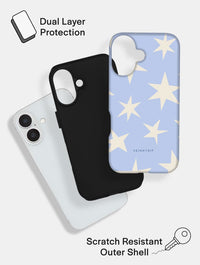 Blue and Cream Ditsy Star Ultra Protective iPhone Case Phone Cases Skinnydip London