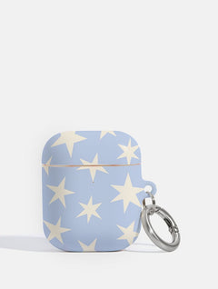 Blue And Cream Ditsy Stars AirPods Case AirPods Cases Skinnydip London
