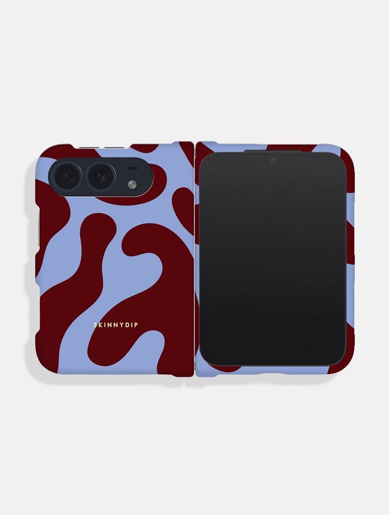 Blue and Maroon Pattern Impact Resistant iPhone Duo Case Phone Cases Skinnydip London
