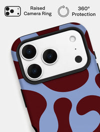 Blue and Maroon Pattern Ultra Protective iPhone Case Tech Skinnydip London