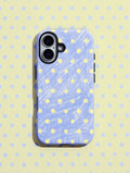 Blue And Yellow Painted Polka Dot Ultra Protective iPhone Case Phone Cases Skinnydip London