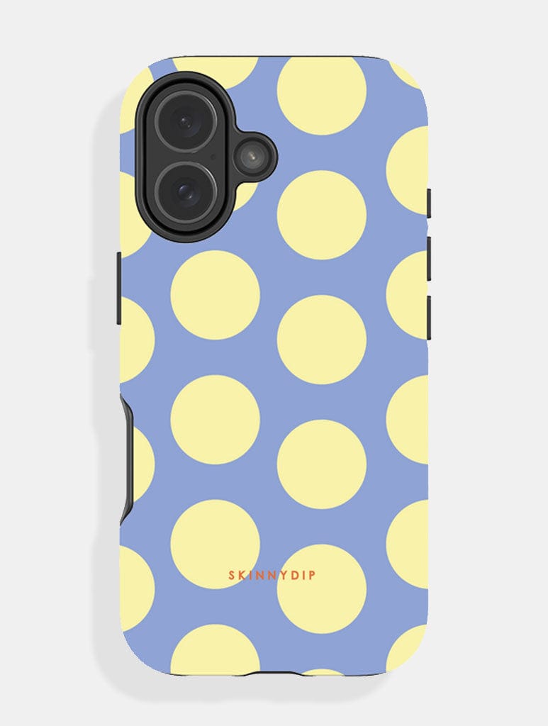Blue and Yellow Polka Dots Ultra Protective iPhone Case Phone Cases Skinnydip London
