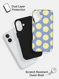 Blue and Yellow Polka Dots Ultra Protective iPhone Case Phone Cases Skinnydip London