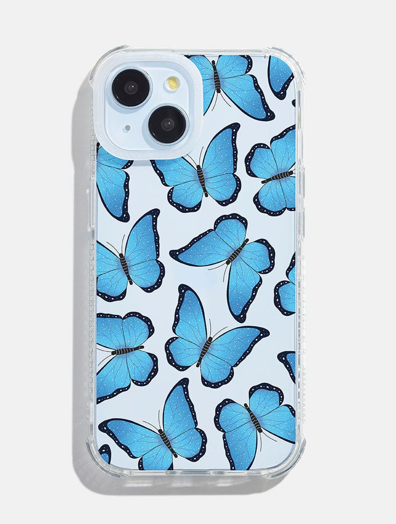 Blue Butterfly Repeat Shock iPhone Case | Dainty Phone Cases For Girls | Skinnydip London Blue Butterfly Repeat Shock iPhone Case | Dainty Phone Cases For Girls | Skinnydip London