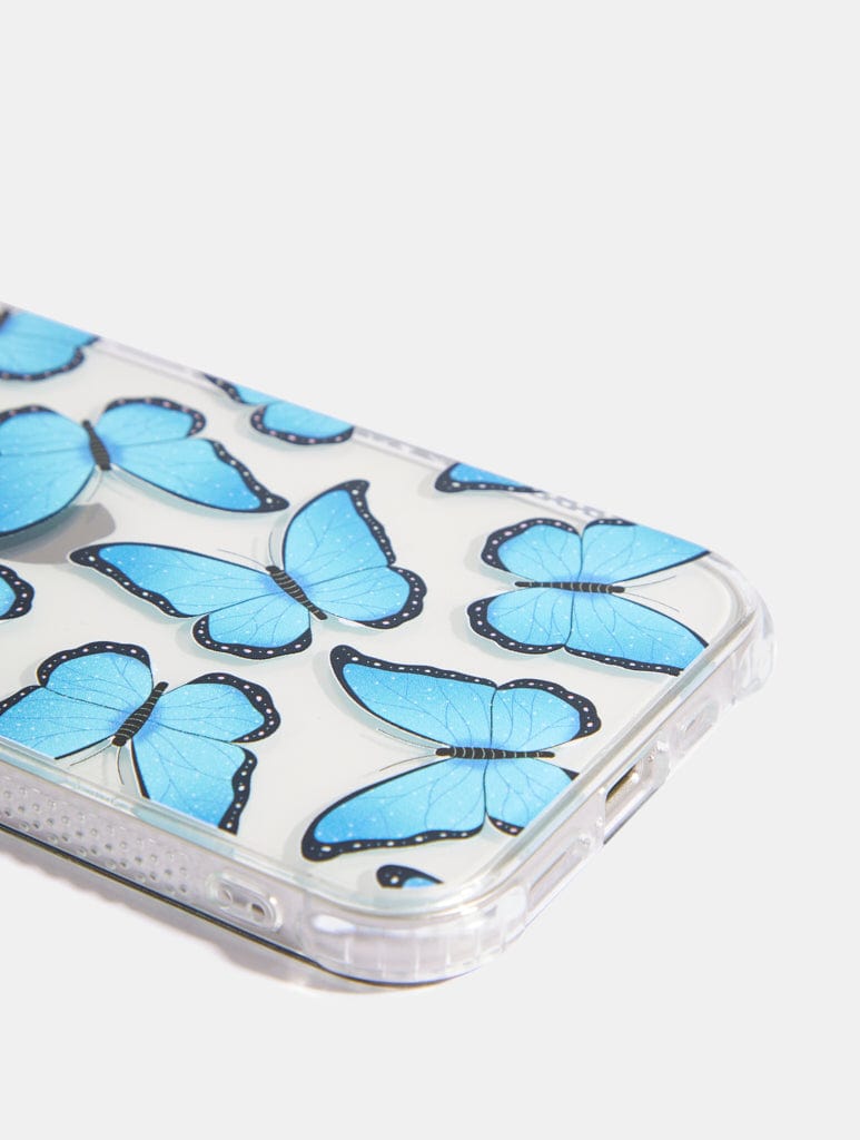 Blue Butterfly Shock iPhone Case Phone Cases Skinnydip London