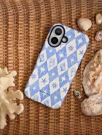 Blue Diamond Sea Shells Ultra Protective iPhone Case Phone Cases Skinnydip London