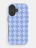 Blue Houndstooth Ultra Protective iPhone Case Phone Cases Skinnydip London