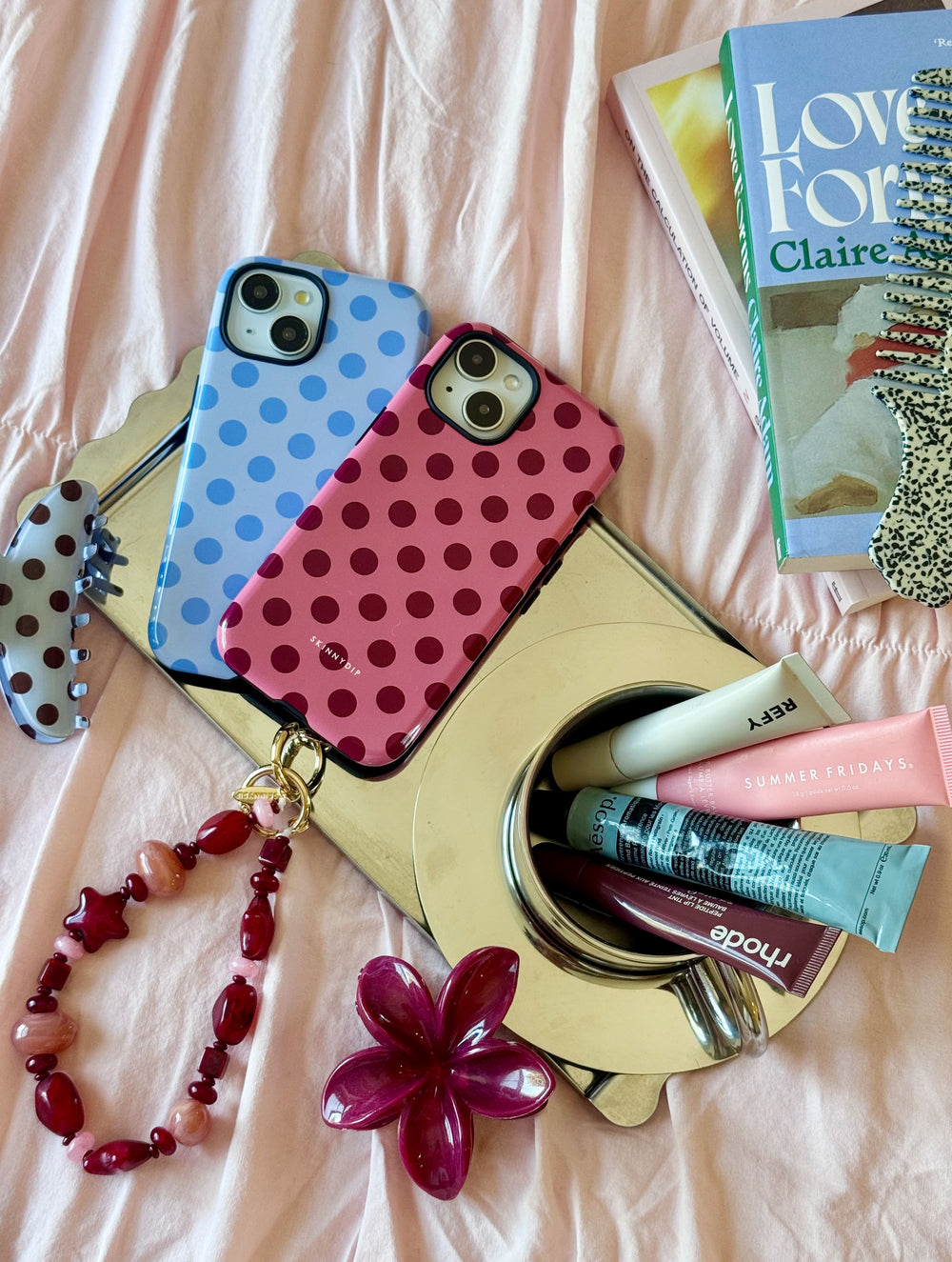 Blue Large Polka Dot Ultra Protective iPhone Case Phone Cases Skinnydip London