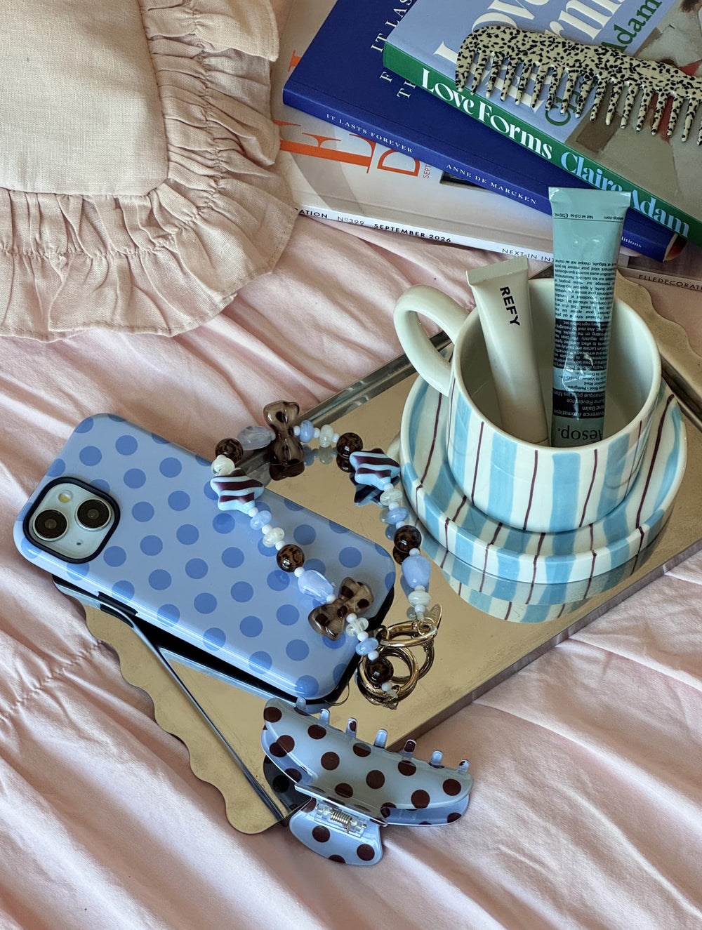 Blue Large Polka Dot Ultra Protective iPhone Case Phone Cases Skinnydip London