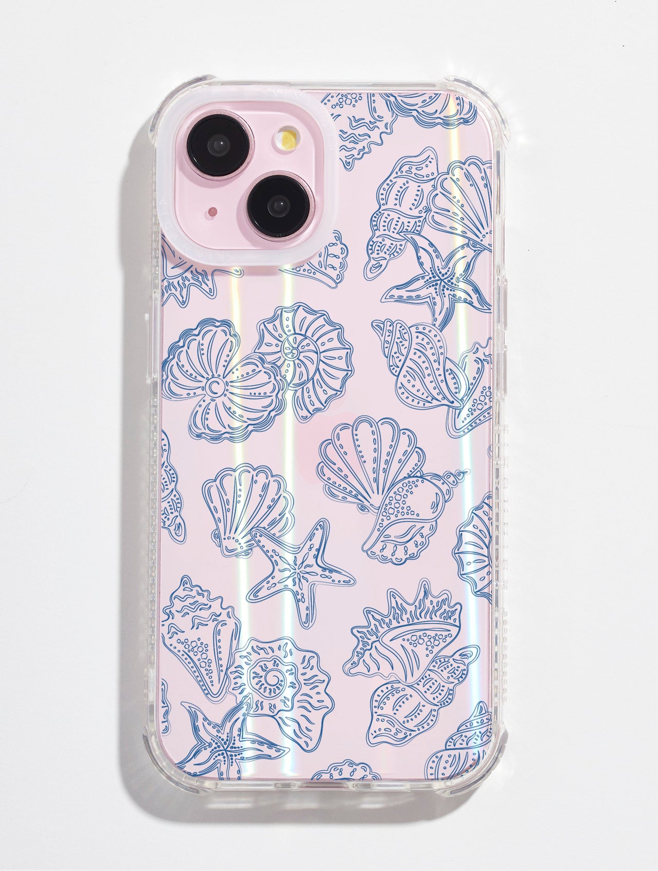 Blue Outline Sea Shells Shock iPhone Case Phone Cases Skinnydip London