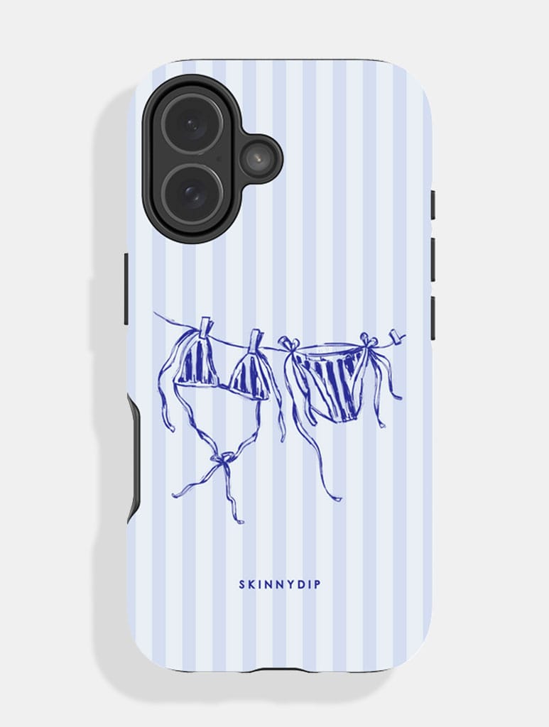 Blue Stripe Bikini Ultra Protective iPhone Case Phone Cases Skinnydip London