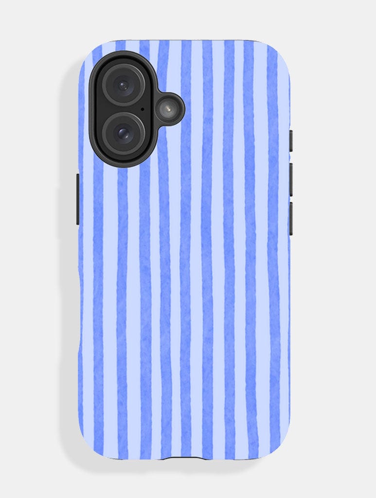 Blue Stripe Ultra Protective iPhone Case Phone Cases Skinnydip London