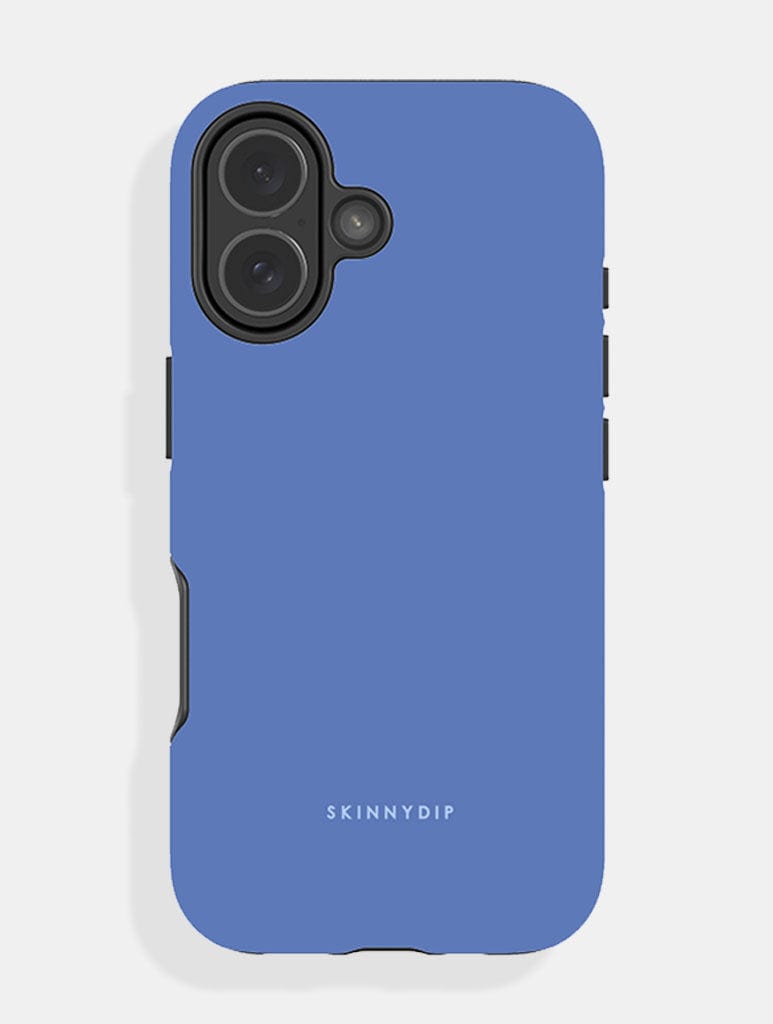 Blue with Light Blue Solid Colour Ultra Protective iPhone Case Phone Cases Skinnydip London