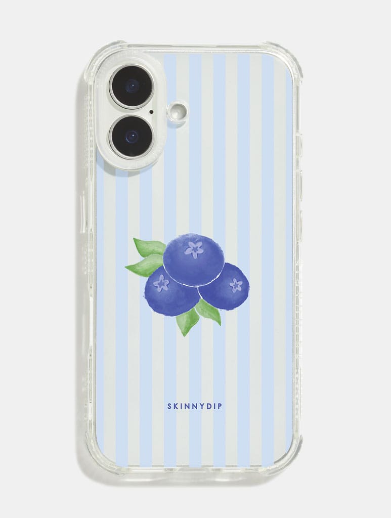 Blueberry Stripes Shock iPhone Case Phone Cases Skinnydip London