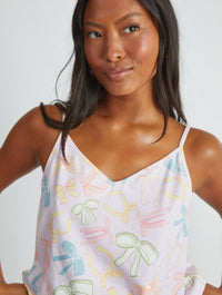 Bow Print Cami & Short Pyjama Set Lingerie & Nightwear Skinnydip London