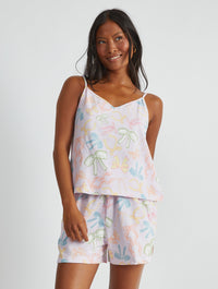 Bow Print Cami & Short Pyjama Set Lingerie & Nightwear Skinnydip London