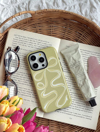 Bow Sage Green Ultra Protective iPhone Case Phone Cases Skinnydip London