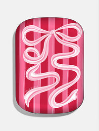 Bow Stripe Red and Pink Portable Magsafe Charger Portable Chargers Skinnydip London