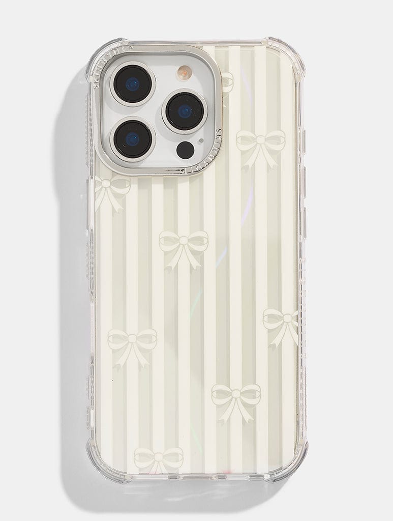 Bow Stripe Shock iPhone Case Coquette Core Cases Skinnydip London