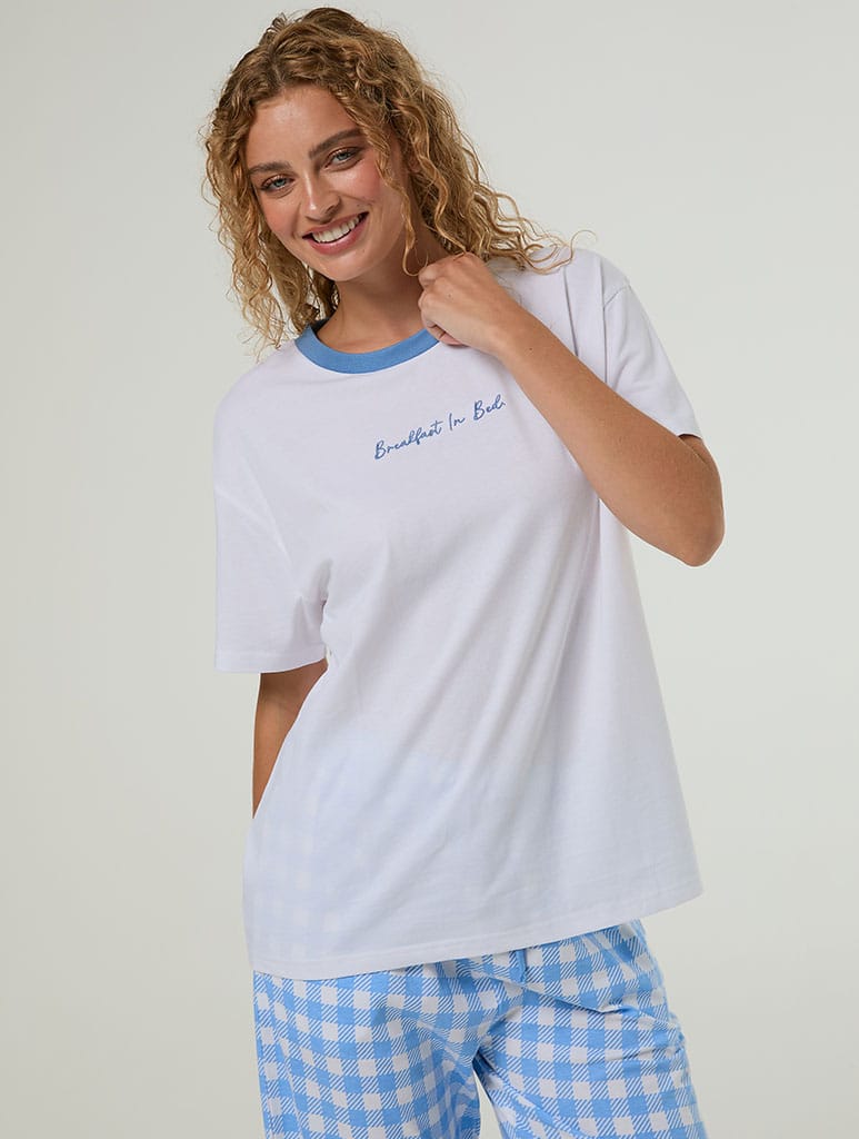 Breakfast in Bed Pyjama Set with Eyemask Lingerie & Nightwear Skinnydip London