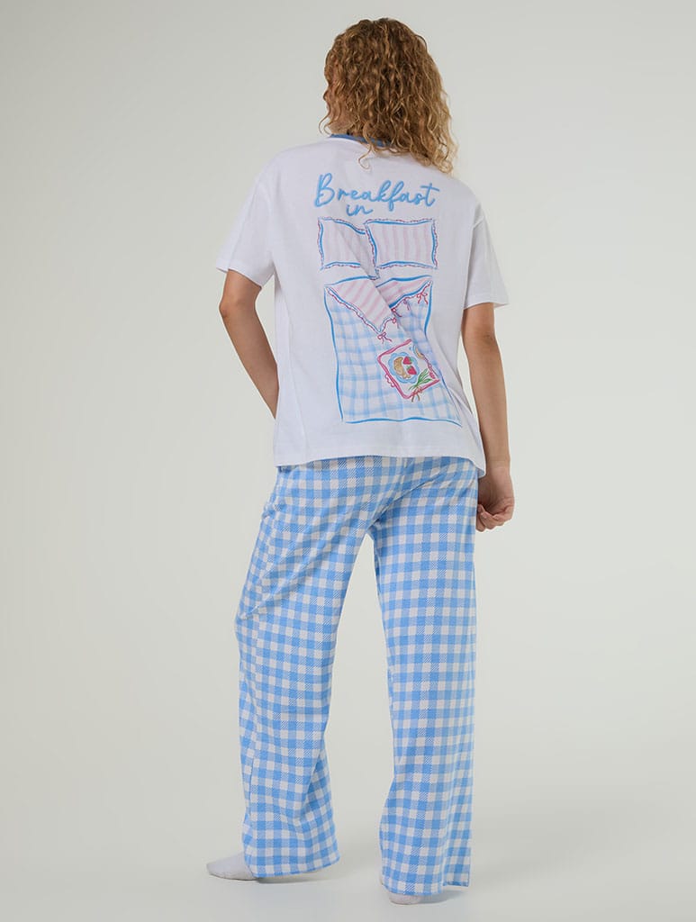 Breakfast in Bed Pyjama Set with Eyemask Lingerie & Nightwear Skinnydip London
