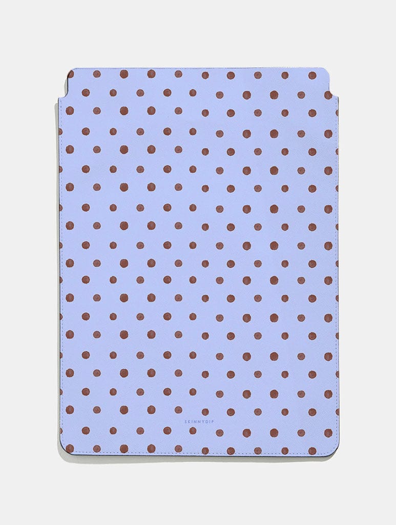 Brown and Blue Painted Polka Dot Tablet Sleeve Tablet Cases Skinnydip London