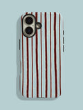Brown And Blue Sketchy Stripes Ultra Protective iPhone Case Phone Cases Skinnydip London