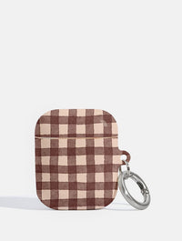Brown Gingham AirPods Case AirPods Cases Skinnydip London