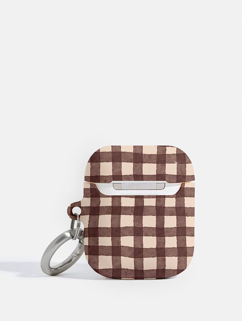 Brown Gingham AirPods Case AirPods Cases Skinnydip London