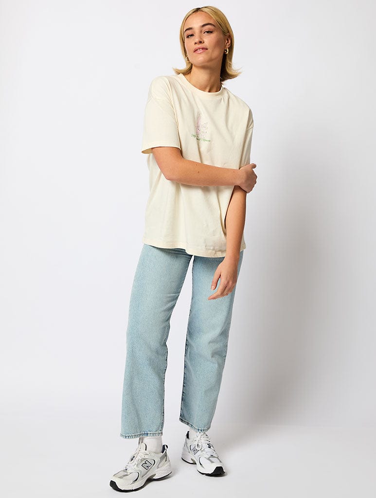 Brunch Club T-Shirt in Ecru Tops & T-Shirts Skinnydip London