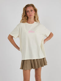 Bubblegum x Skinnydip Friday Feelin’ T-Shirt In White Tops & T-Shirts Skinnydip London