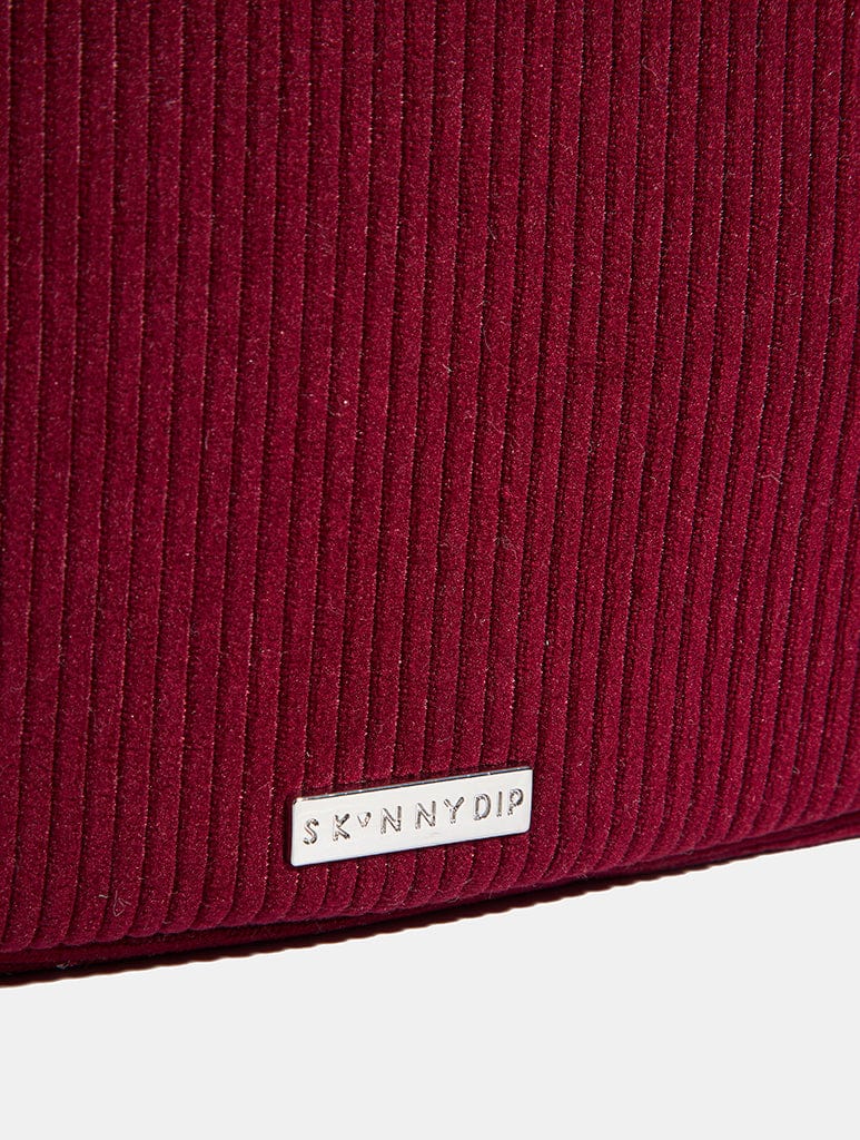 Burgandy Ditsy Flower Embroidered Backpack Backpacks Skinnydip London