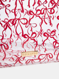 Burgundy Bow Wash Bag Wash Bags Skinnydip London