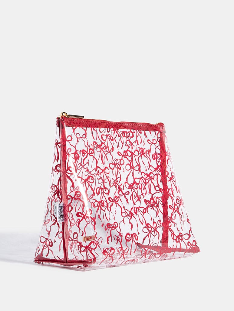 Burgundy Bow Wash Bag Wash Bags Skinnydip London