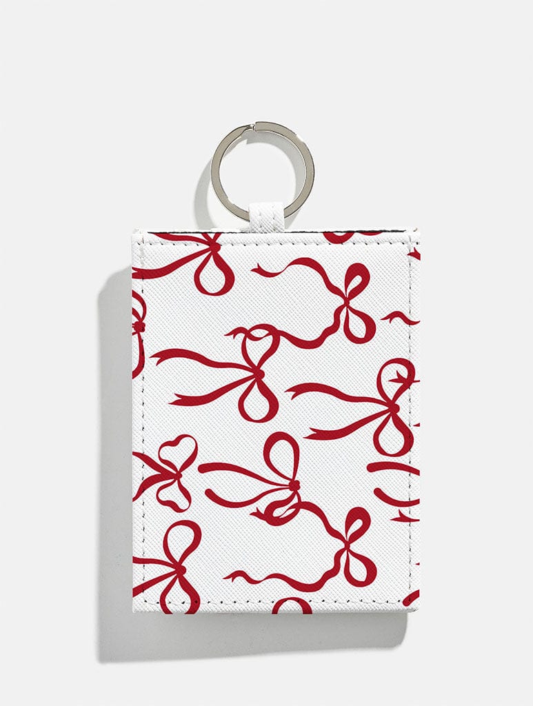 Burgundy Bows Card Holder Purses & Card Holders Skinnydip London