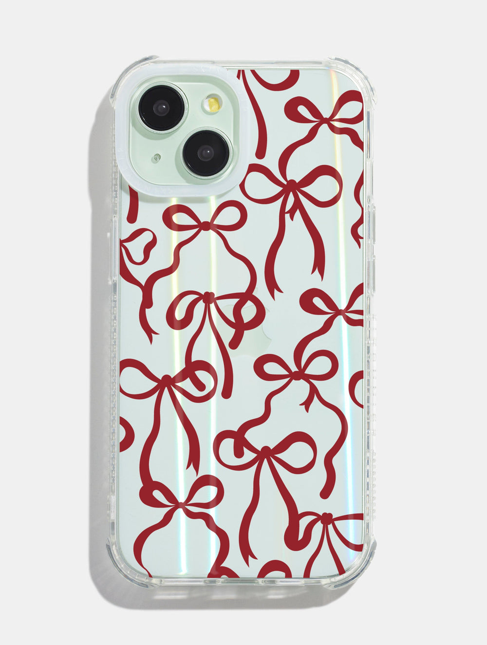 Burgundy Bows Shock iPhone Case Phone Cases Skinnydip London