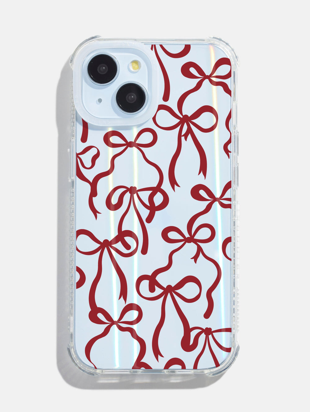 Burgundy Bows Shock iPhone Case Phone Cases Skinnydip London