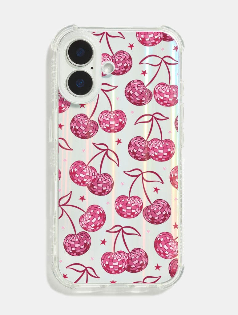 Burgundy Disco Cherries Shock iPhone Case Phone Cases Skinnydip London