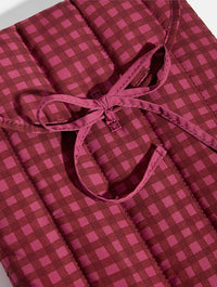 Burgundy Gingham Quilted Bow Laptop Sleeve Laptop Cases Skinnydip London