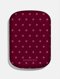 Burgundy Mini Dots Portable Magsafe Charger Portable Chargers Skinnydip London