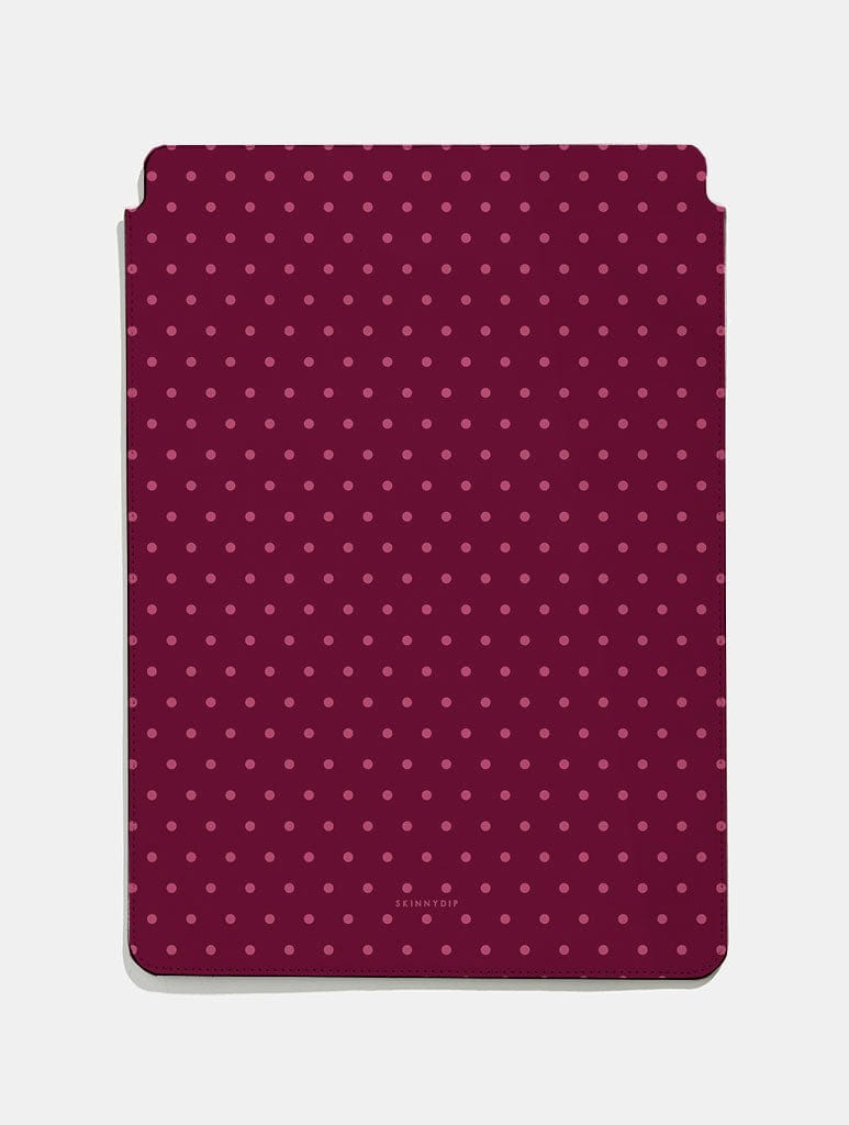 Burgundy Mini Dots Tablet Sleeve Tablet Cases Skinnydip London