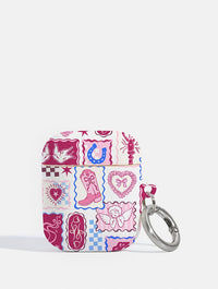 Burgundy Patchwork AirPods Case AirPods Cases Skinnydip London