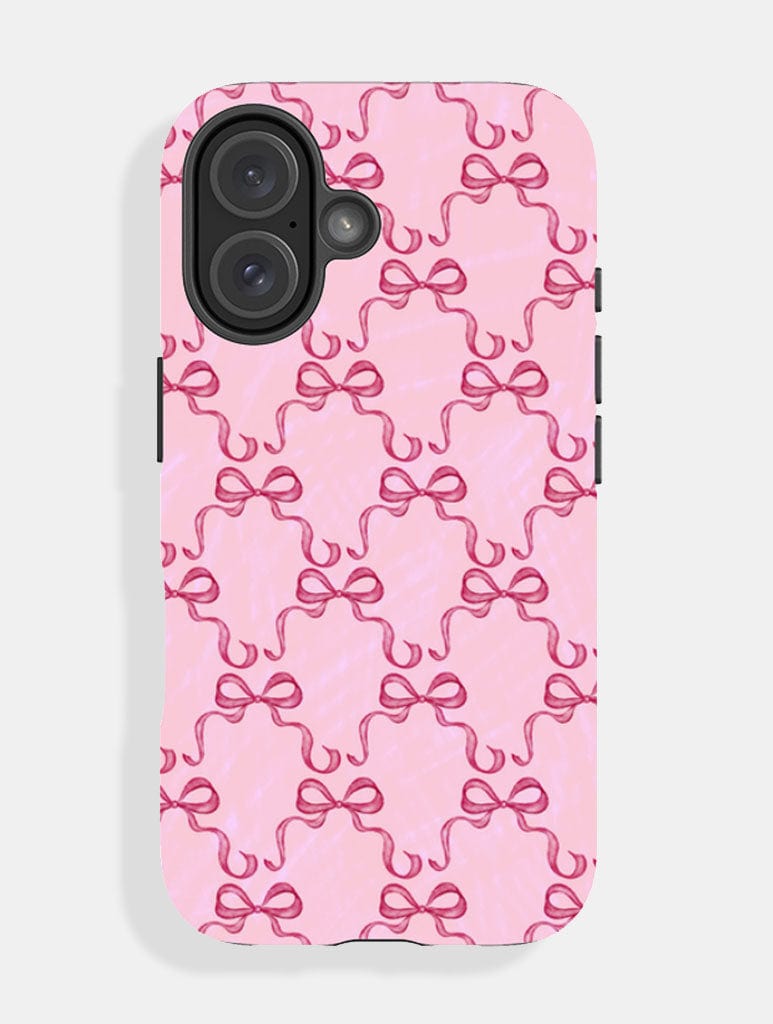 Burgundy Watercolour Bow Ultra Protective iPhone Case Phone Cases Skinnydip London